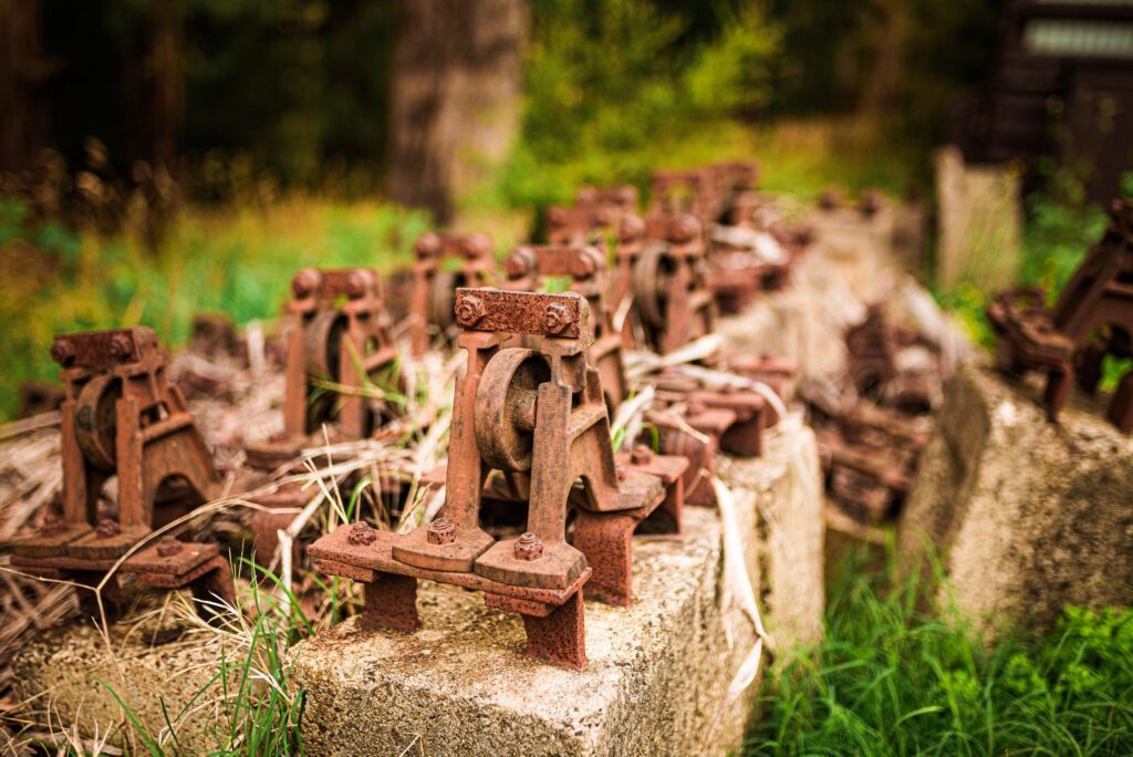 Rusty remnants of Puffing Billy
