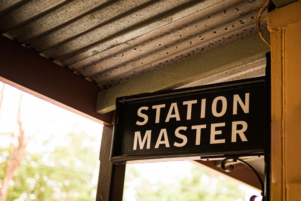 Station Master sign at one of the Puffing Billy stations