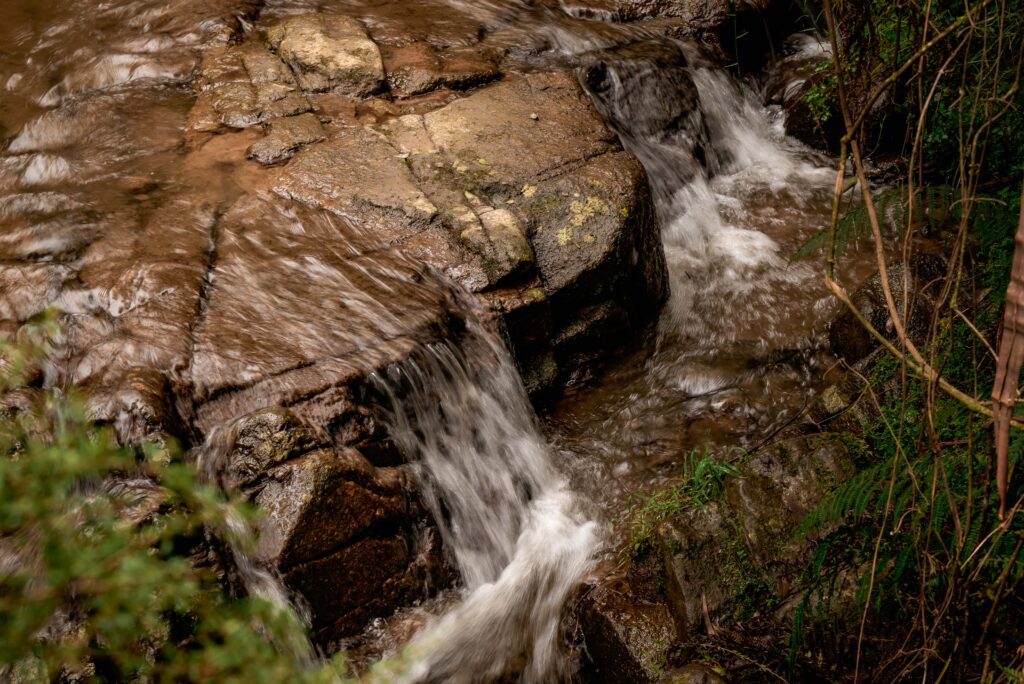 Water bubbling at Olinda Falls