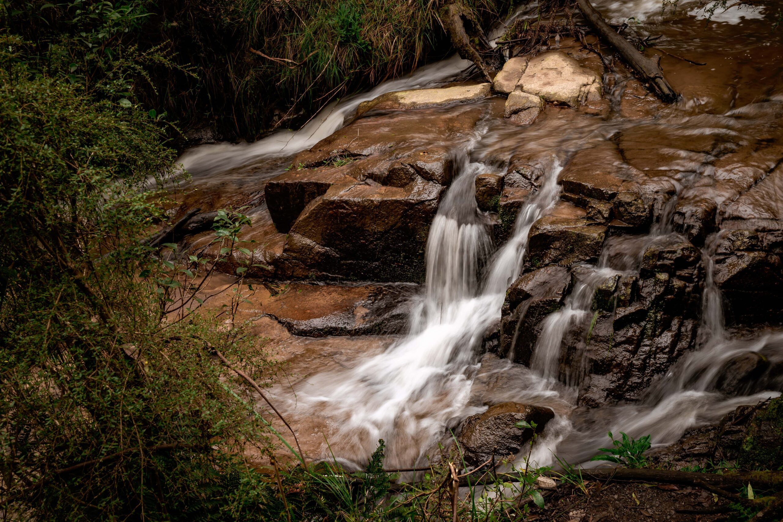 Olinda Falls photographed in Spring with slow shutter speed