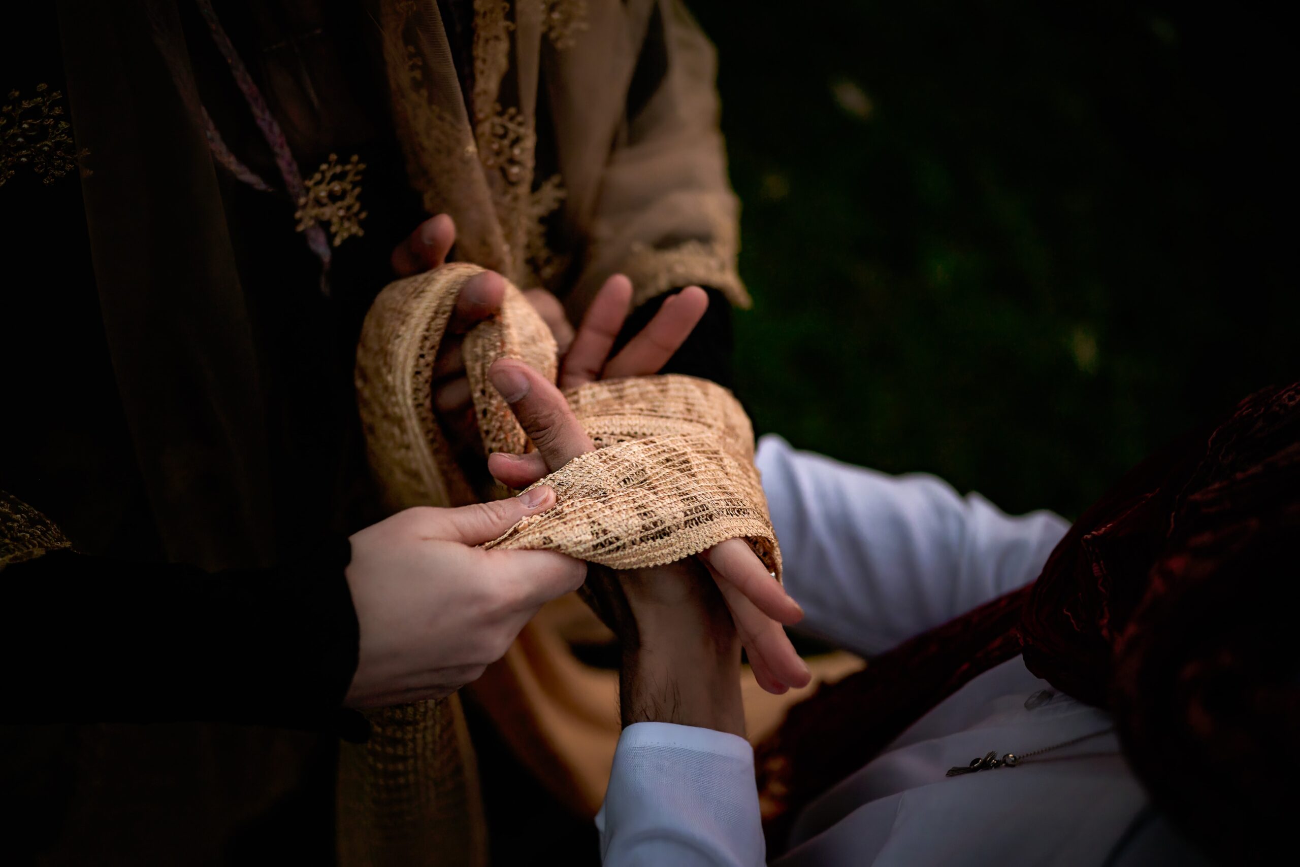 Betrothal hand binding ceremony in Melbourne
