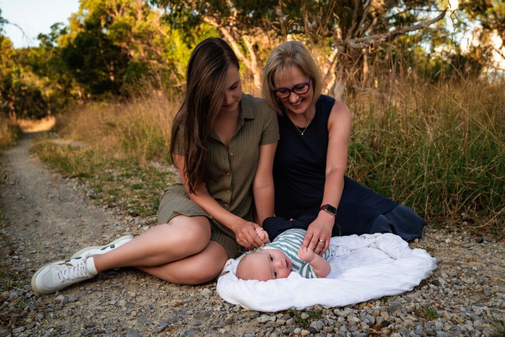 Outdoor summer newborn baby photoshoot in Melbourne's Dandenongs