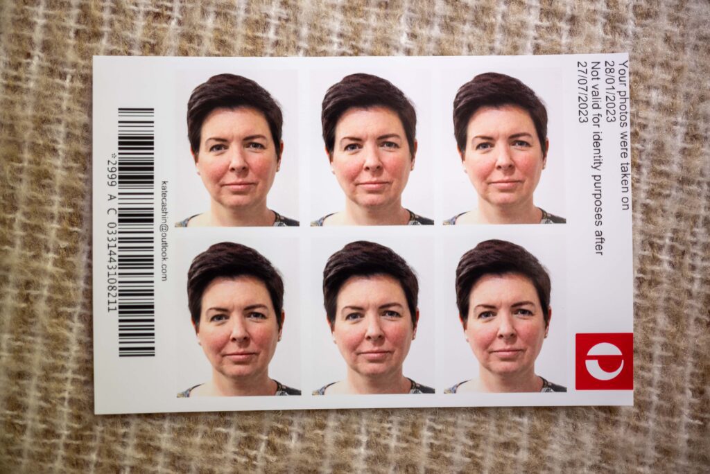 Printed passport photos by Australia Post