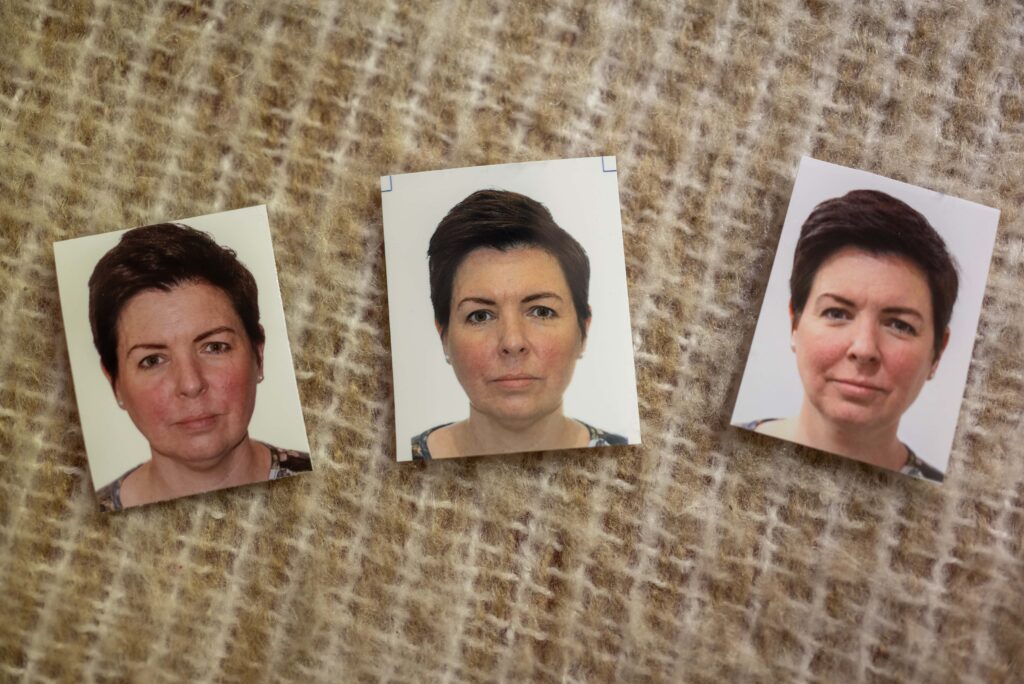 Comparison of printed passport photos by Ted's, Officeworks and Australia Post