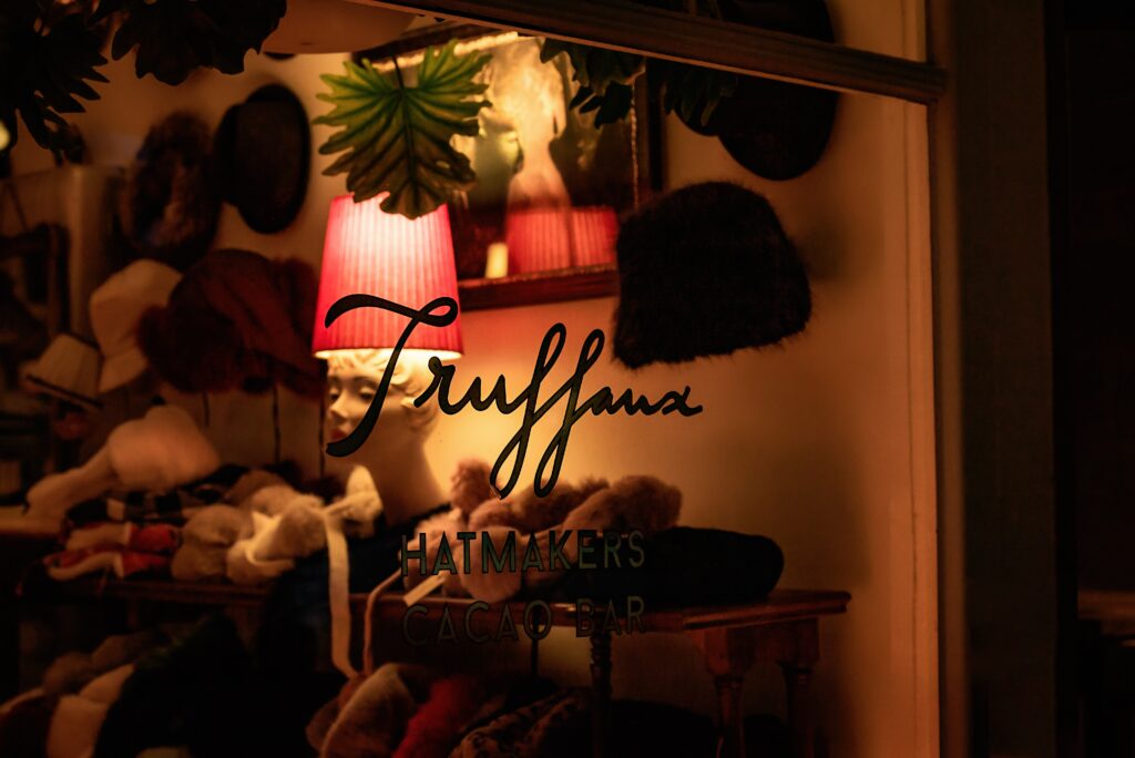 Window of Truffaux in Olinda lit up at night